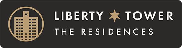 The image is a logo for Liberty Tower The Residences.